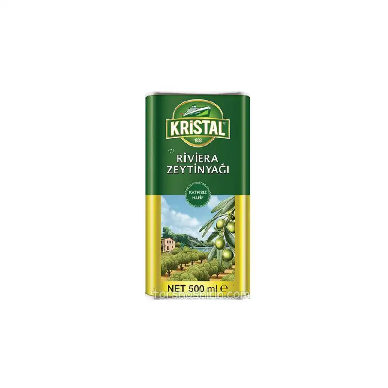 روغن زیتون فلزی بکر کریستال 500 میلی لیتر