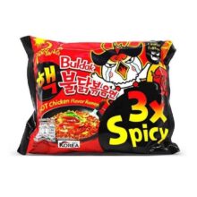 نودل نیمه آماده رامن با طعم مرغ داغ بولداک 3x spicy سامیانگ