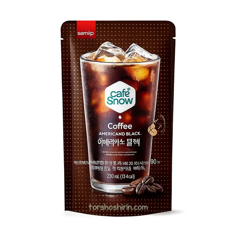 چای سرد با طعم امریکانو بلک کافه اسنو 230 میلی لیتر