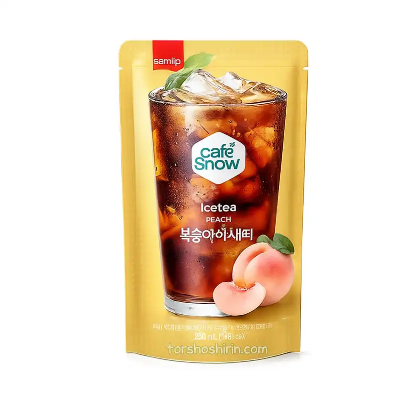 چای سرد با طعم هلو کافه اسنو 230 میلی لیتر